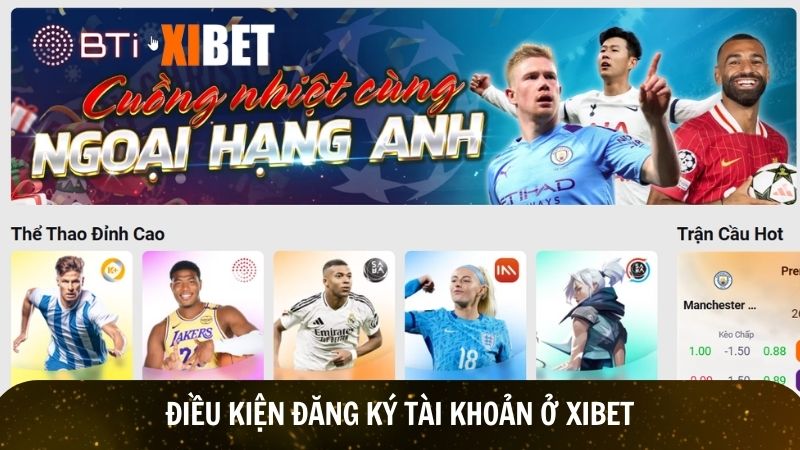 Điều kiện quan trọng khi đăng ký tài khoản ở Xibet