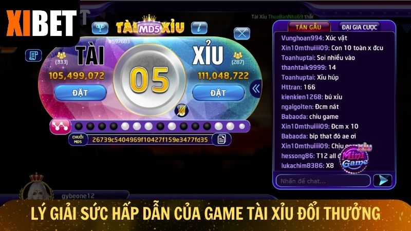 Lý giải sức hấp dẫn của game tài xỉu đổi thưởng