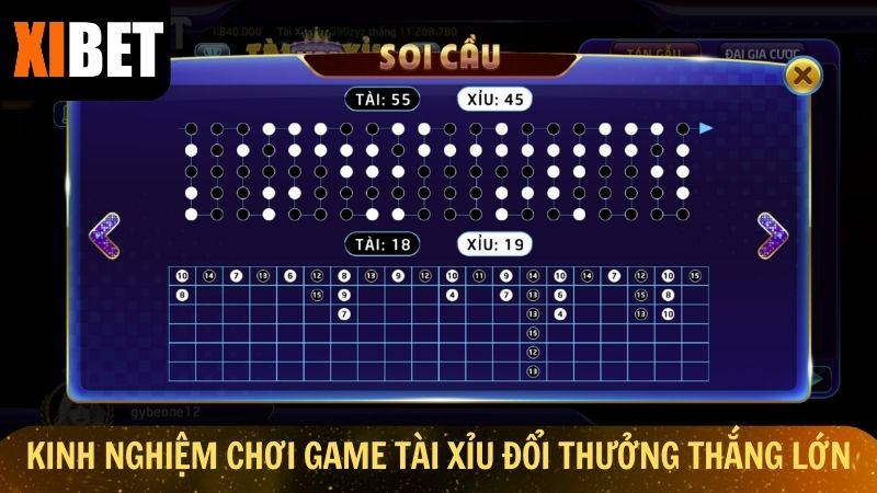 Kinh nghiệm chơi game tài xỉu đổi thưởng thắng lớn