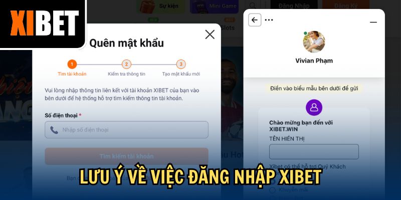 Lưu ý về việc đăng nhập Xibet