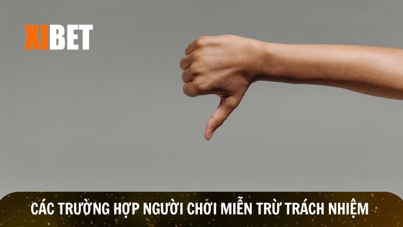 Người chơi được miễn trừ trách nhiệm trong một số trách nhiệm