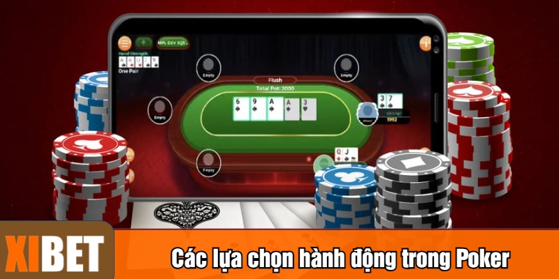 Các lựa chọn hành động trong Poker